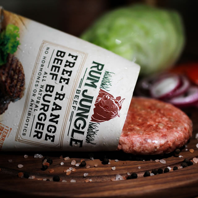 Hamburger Bò Úc Rum Jungle 150g Nguyên Hà chuyên cung cấp xúc xích